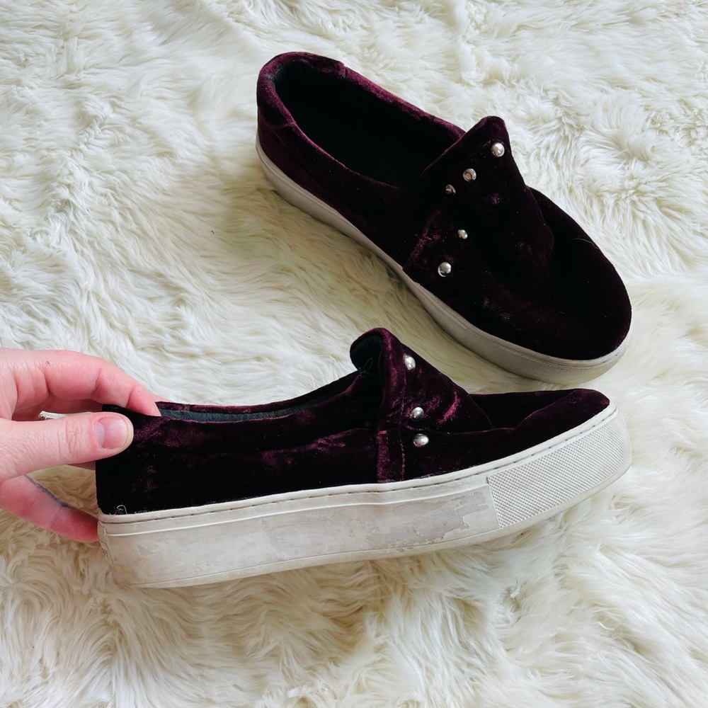 Rebecca Minkoff Burgundy Noelle Studded Flat 6